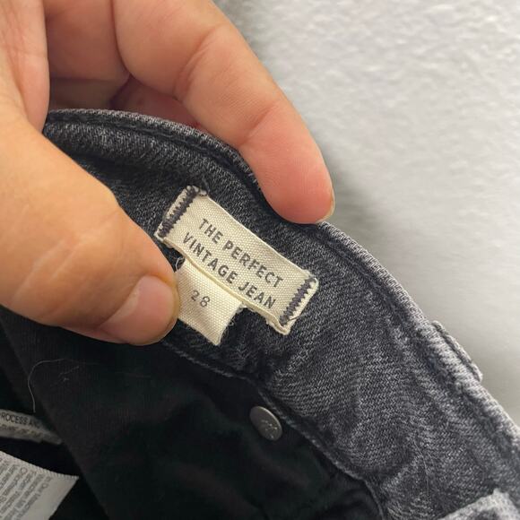 Madewell Womens Jeans Size 28 The Perfect Vintage Jean Denim Faded Black - Picture 4 of 14